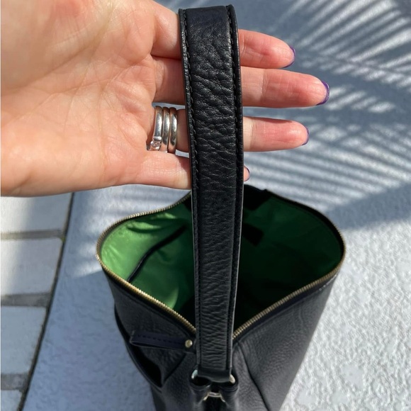 Kate Spade~ Black Leather Shoulder Bag - Picture 9 of 12